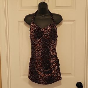 Retro style leopard swimsuit